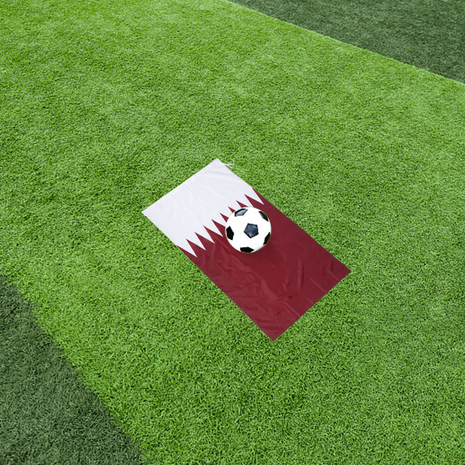 Home Decor Qatar - Qatar Hanging Nation Flag Polyester Polyester