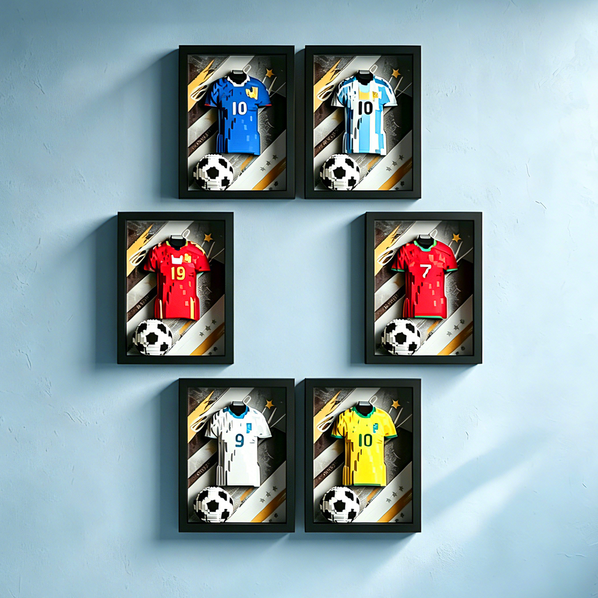 Home Decor Happy - Desktop Wall Display World Soccer Football