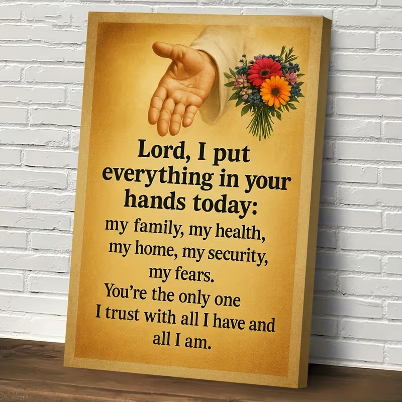 Home Decor Flowers - Christianity Praying Hands & Flower Bouquet