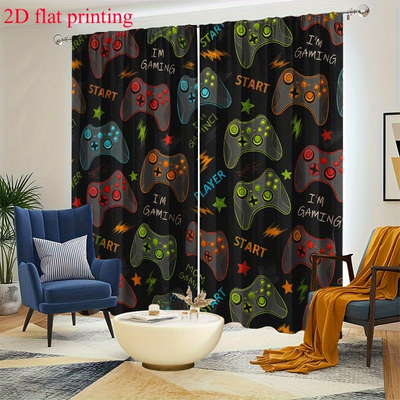 2pcs Gaming Curtains Video Gam - Home Decor Youtube Videos reseña y precio