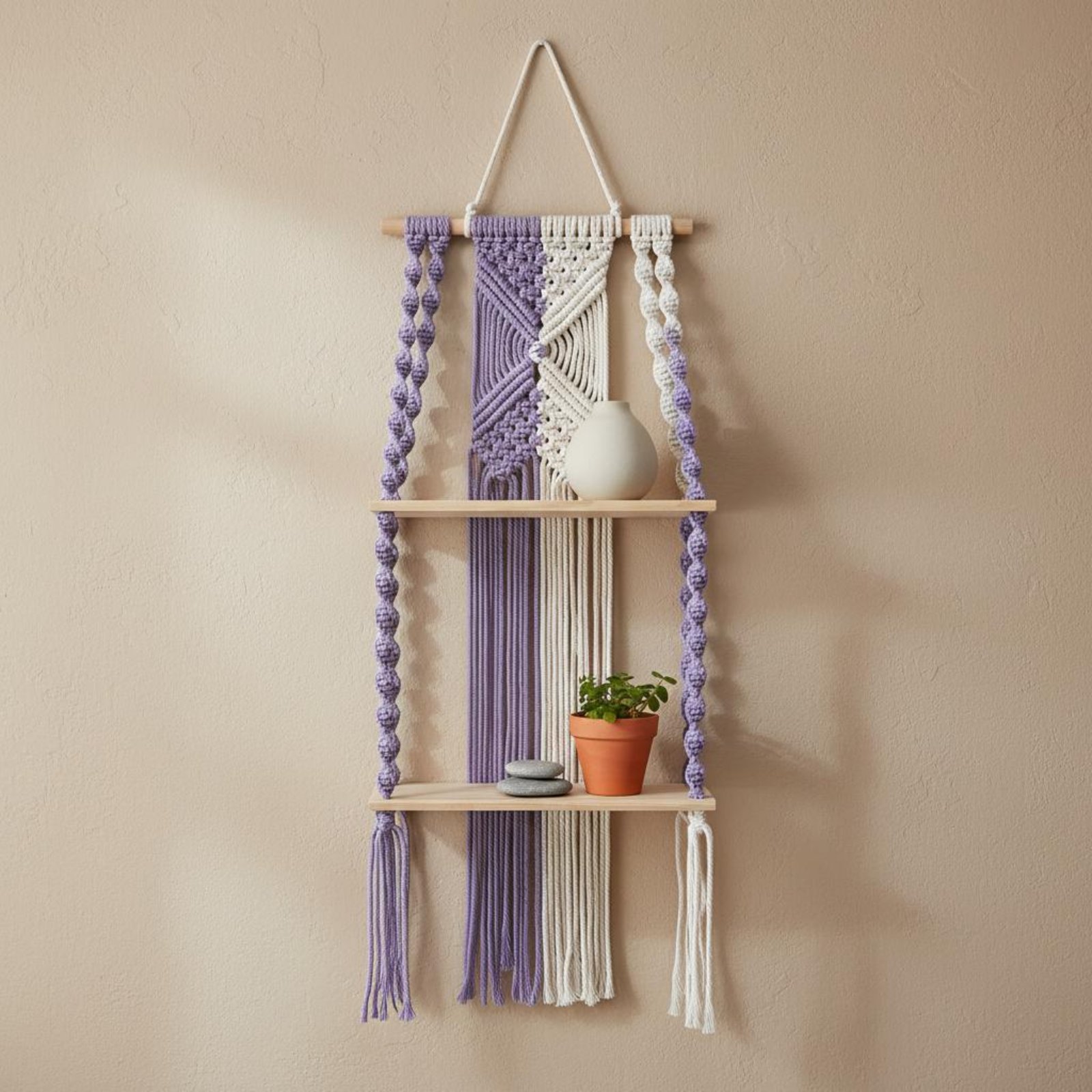 Boho Wall Hanging Shelf Easy t - Macrame Wall Hanging reseña y precio