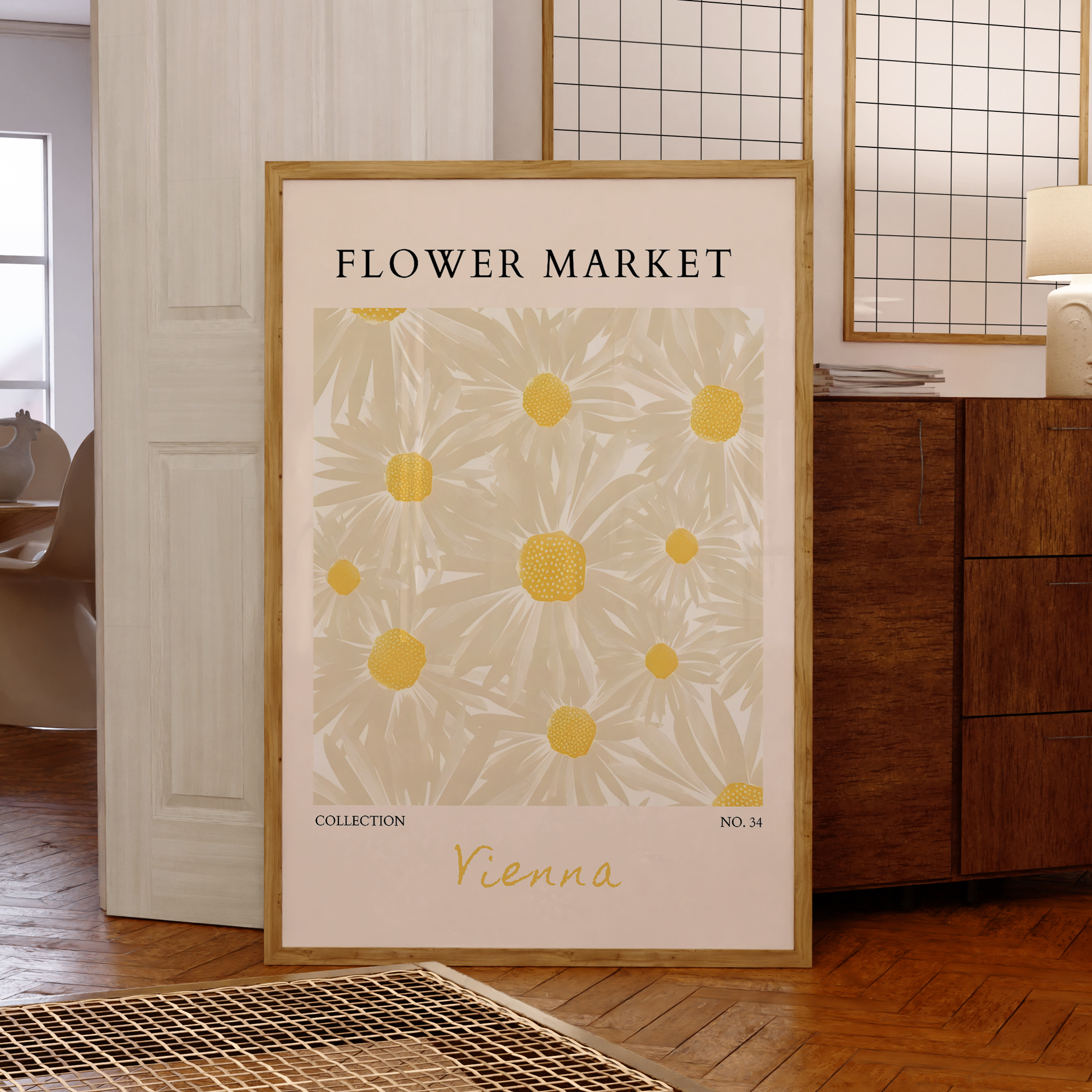 Modern Flower Market Yellow Fl - Home Decor Flowers reseña y precio