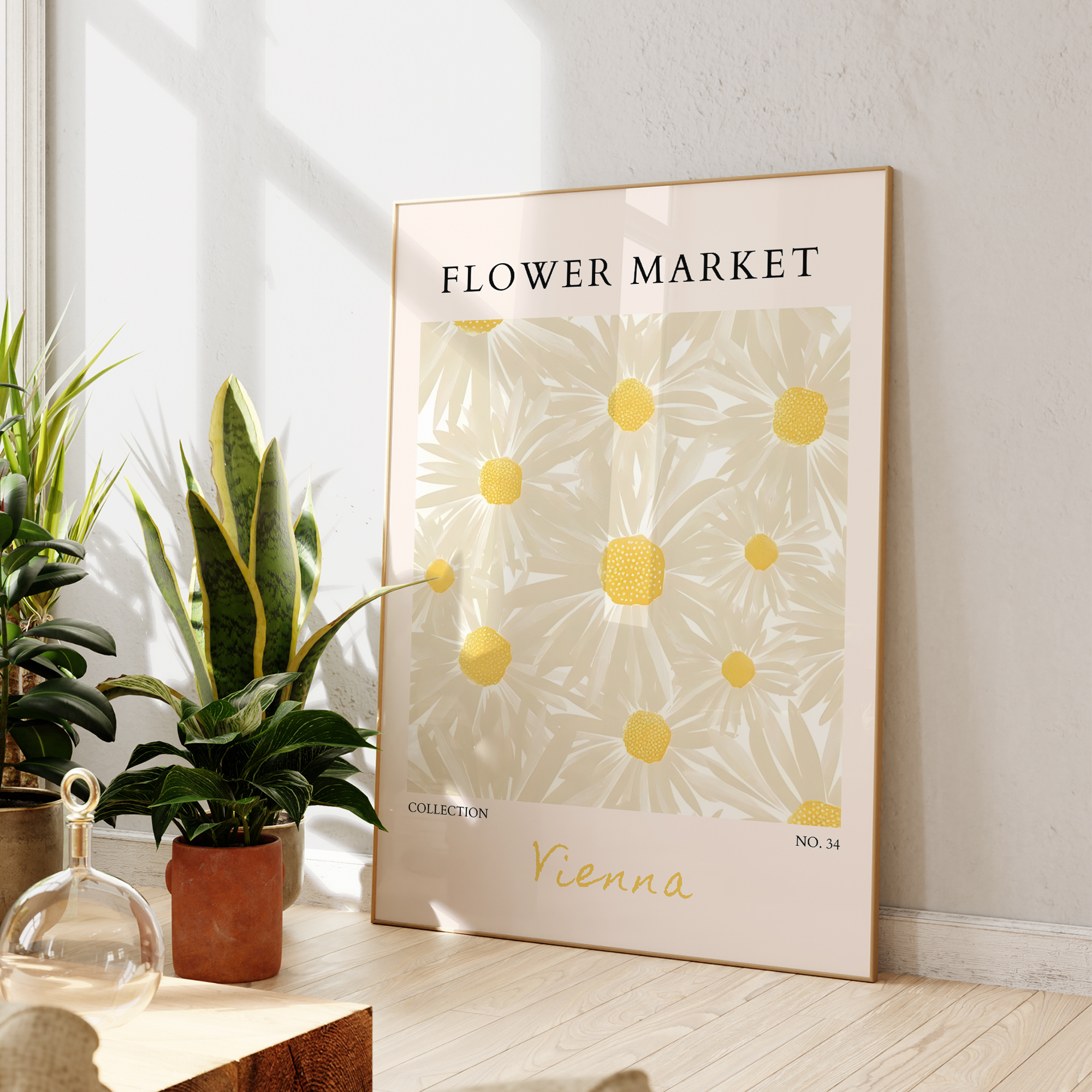 Modern Flower Market Yellow Fl - Home Decor Flowers reseña y precio