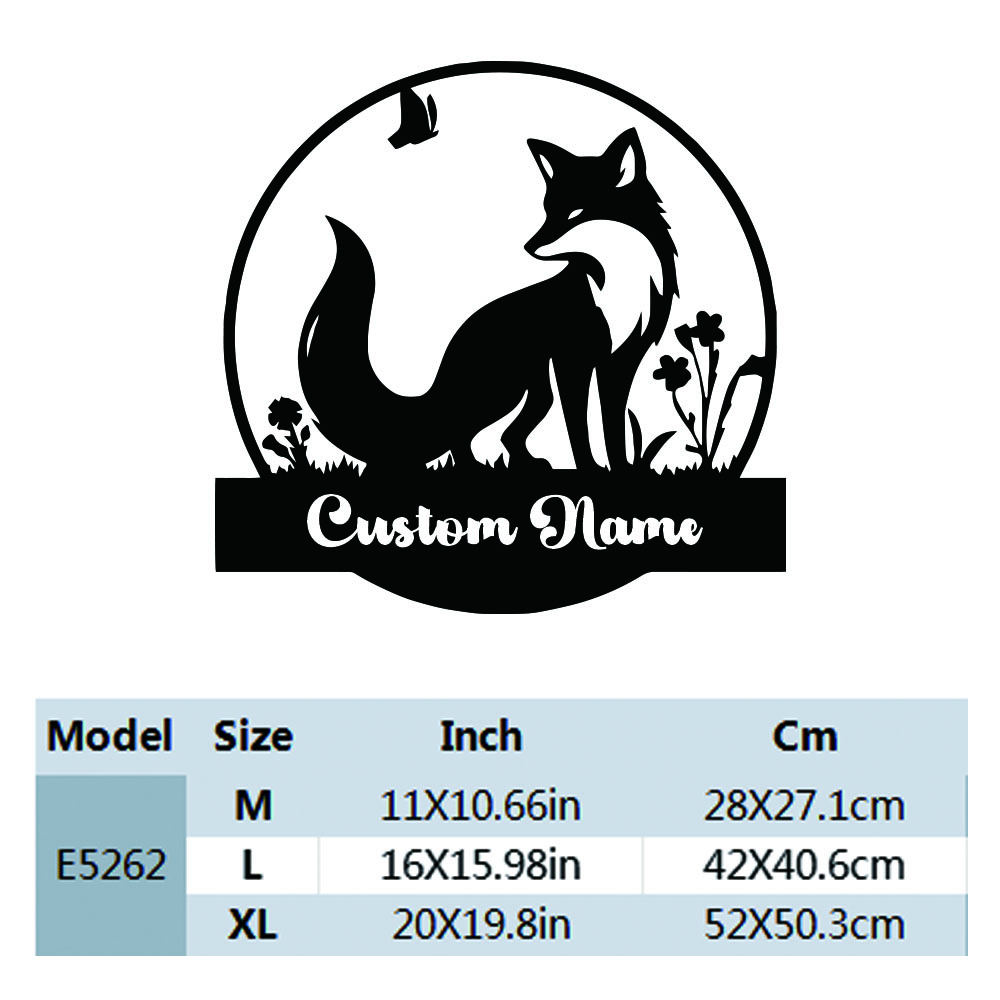 1PC Fashion Fox Customizable N - Home Decor Sticker reseña y precio