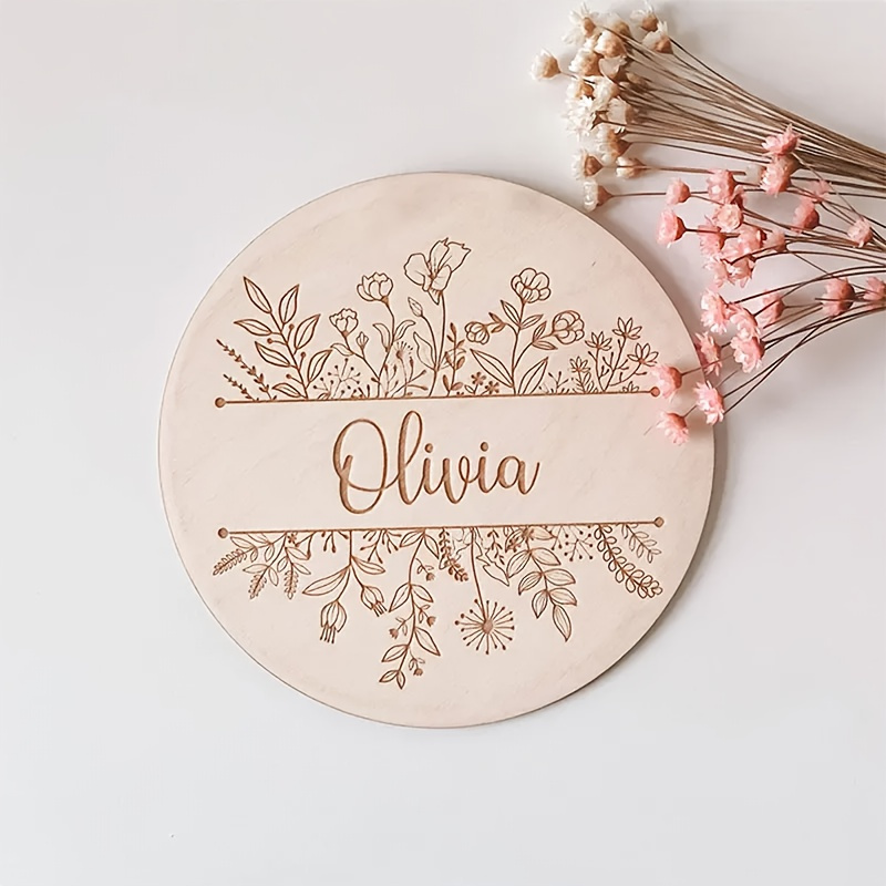Personalized Floral Engraved N - Home Decor Happy reseña y precio