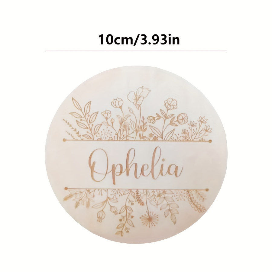 Personalized Floral Engraved N - Home Decor Happy reseña y precio