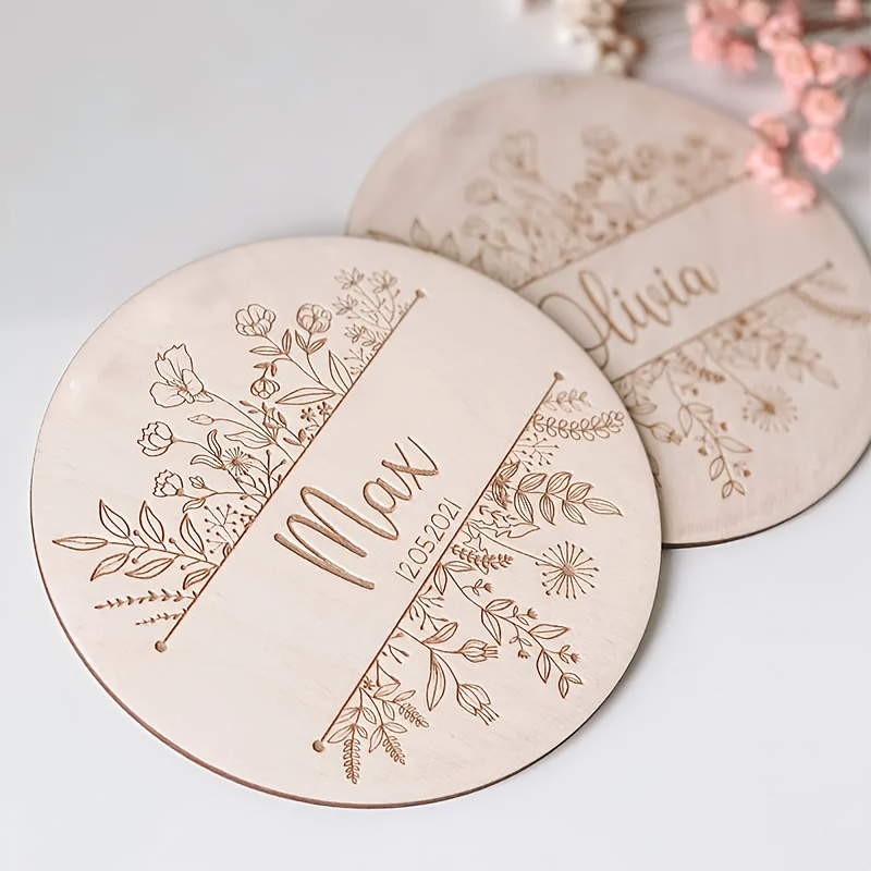 Personalized Floral Engraved N - Home Decor Happy reseña y precio