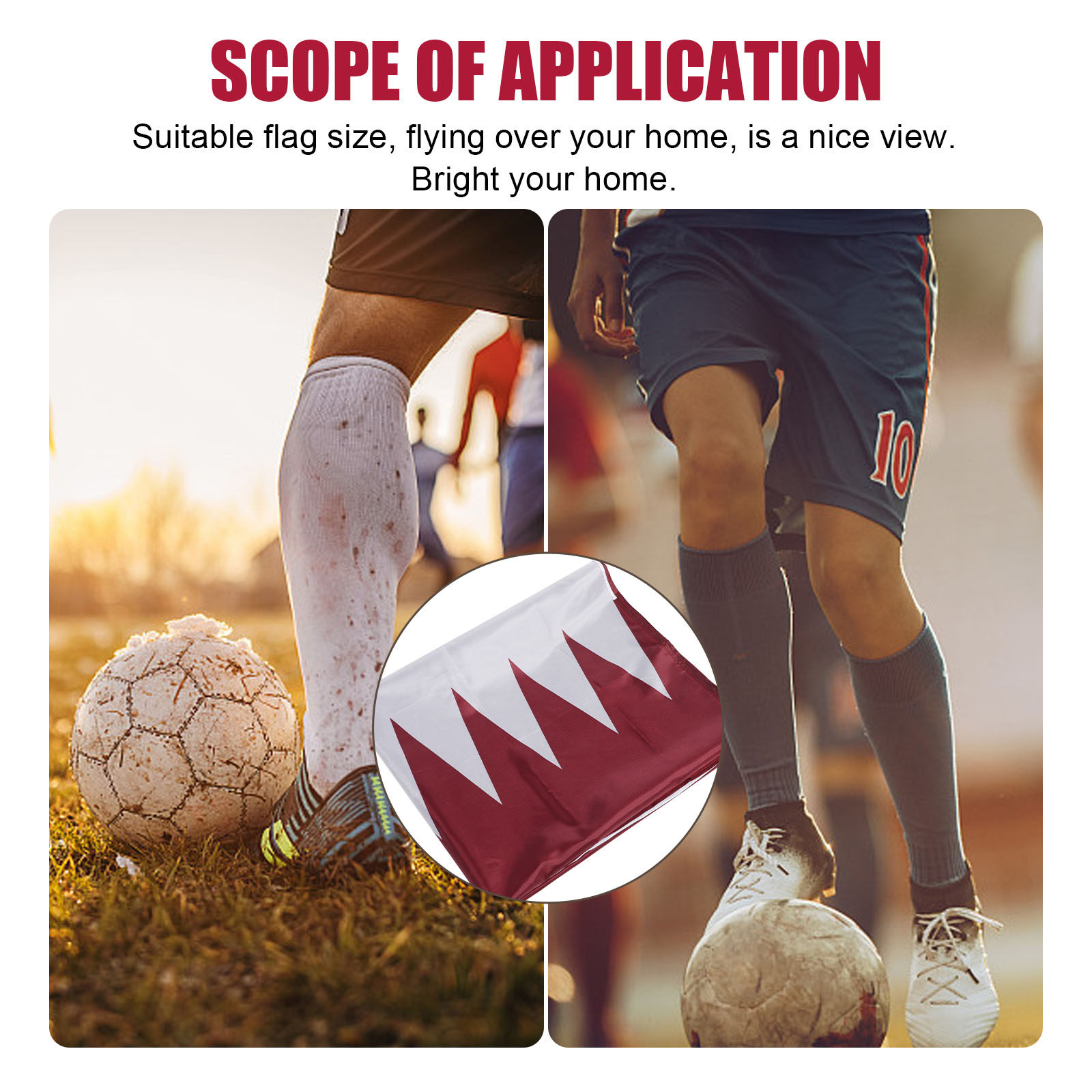 Qatar Hanging Nation Flag Poly - Home Decor Qatar reseña y precio