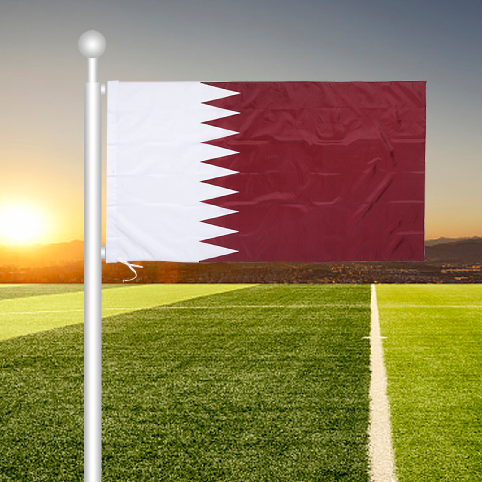 Qatar Hanging Nation Flag Poly - Home Decor Qatar reseña y precio