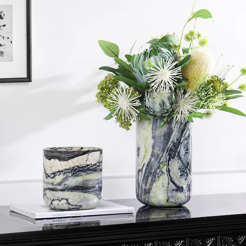 Customized Natural Marble Vase - Home Decor Flowers reseña y precio