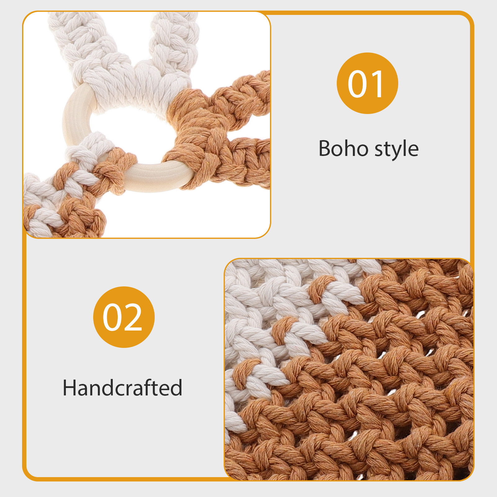 Boho Style Handwoven Cotton Ma - Macrame Wall Hanging reseña y precio