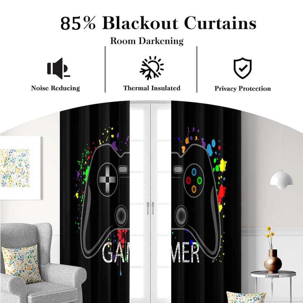 2Pc Gamer Video Game Pattern C - Home Decor Youtube Videos reseña y precio