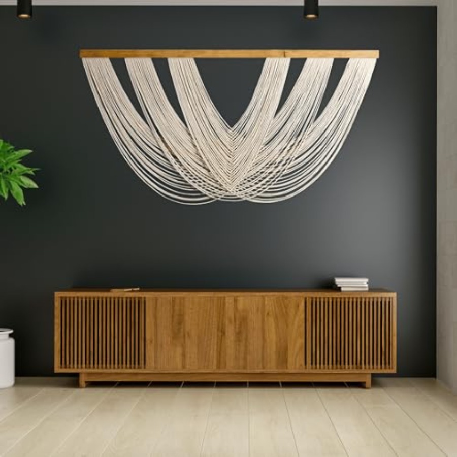 Extra Large Macrame Wall Hangi - Macrame Wall Hanging reseña y precio