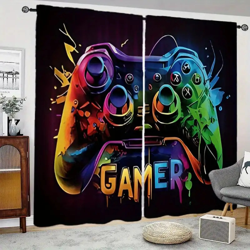 Dual Gaming Curtains 2pcs Pop  - Home Decor Youtube Videos reseña y precio