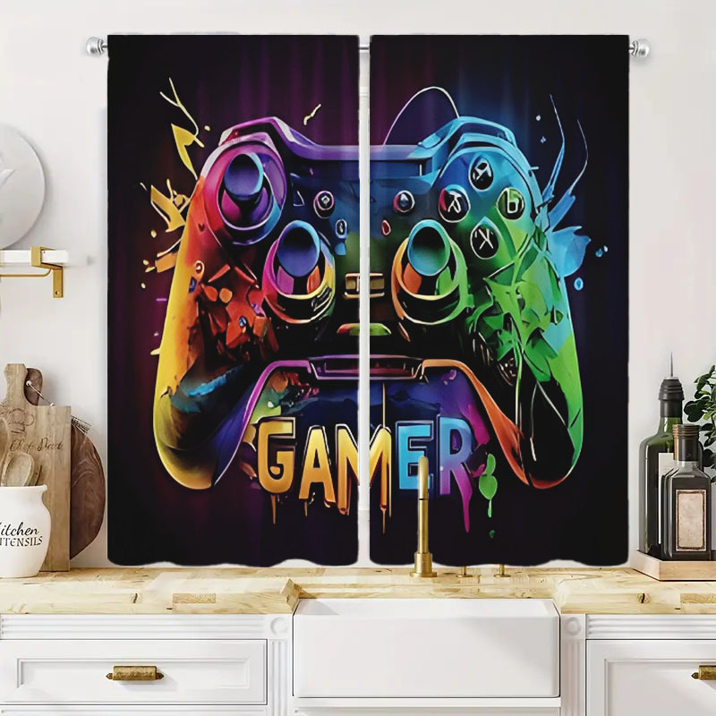 Dual Gaming Curtains 2pcs Pop  - Home Decor Youtube Videos reseña y precio