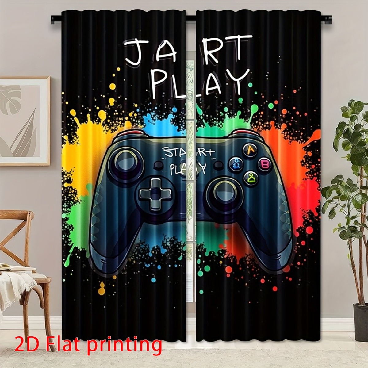 Gaming Curtain Gamer Video Gam - Home Decor Youtube Videos reseña y precio