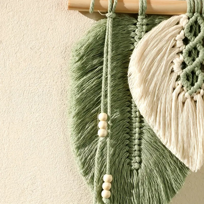 Handmade Macrame Leaf Wall Han - Macrame Wall Hanging reseña y precio
