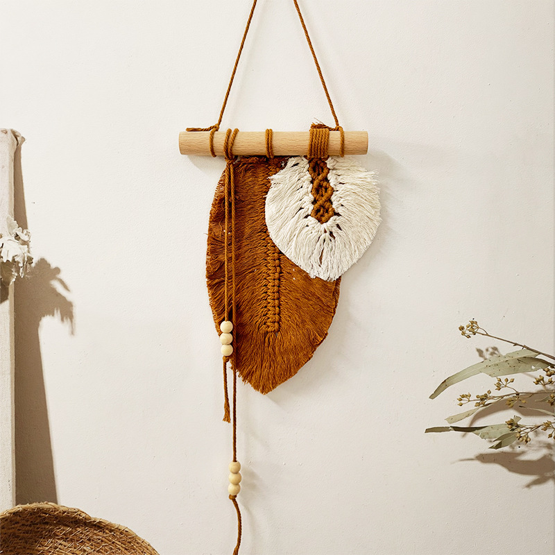 Handmade Macrame Leaf Wall Han - Macrame Wall Hanging reseña y precio