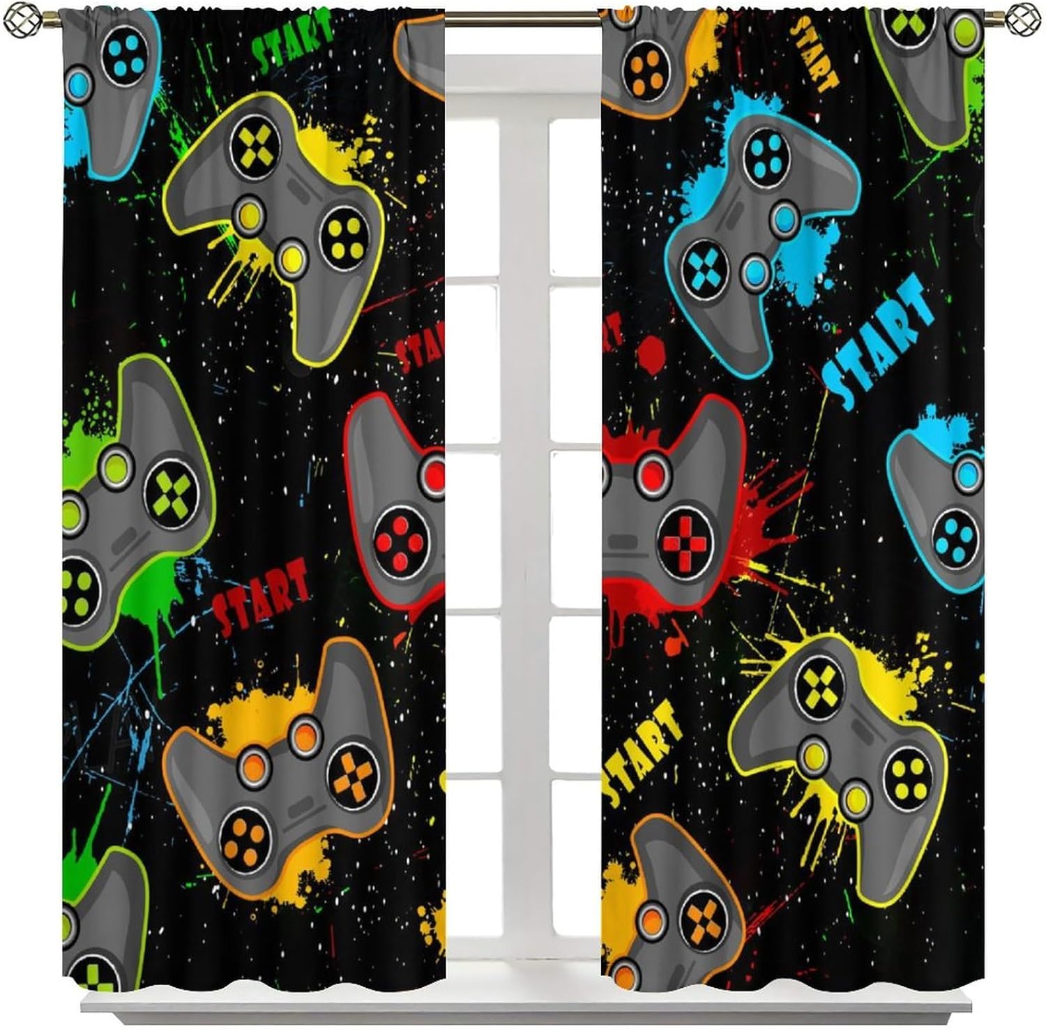 Kids Gaming Curtain for Bedroo - Home Decor Youtube Videos reseña y precio