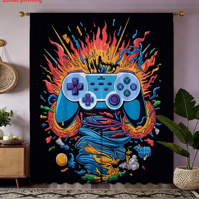 Retro Gaming Controller Curtai - Home Decor Youtube Videos reseña y precio