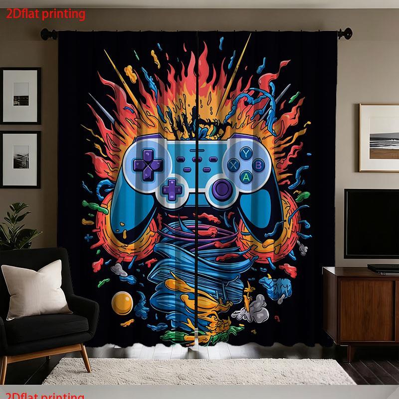 Retro Gaming Controller Curtai - Home Decor Youtube Videos reseña y precio