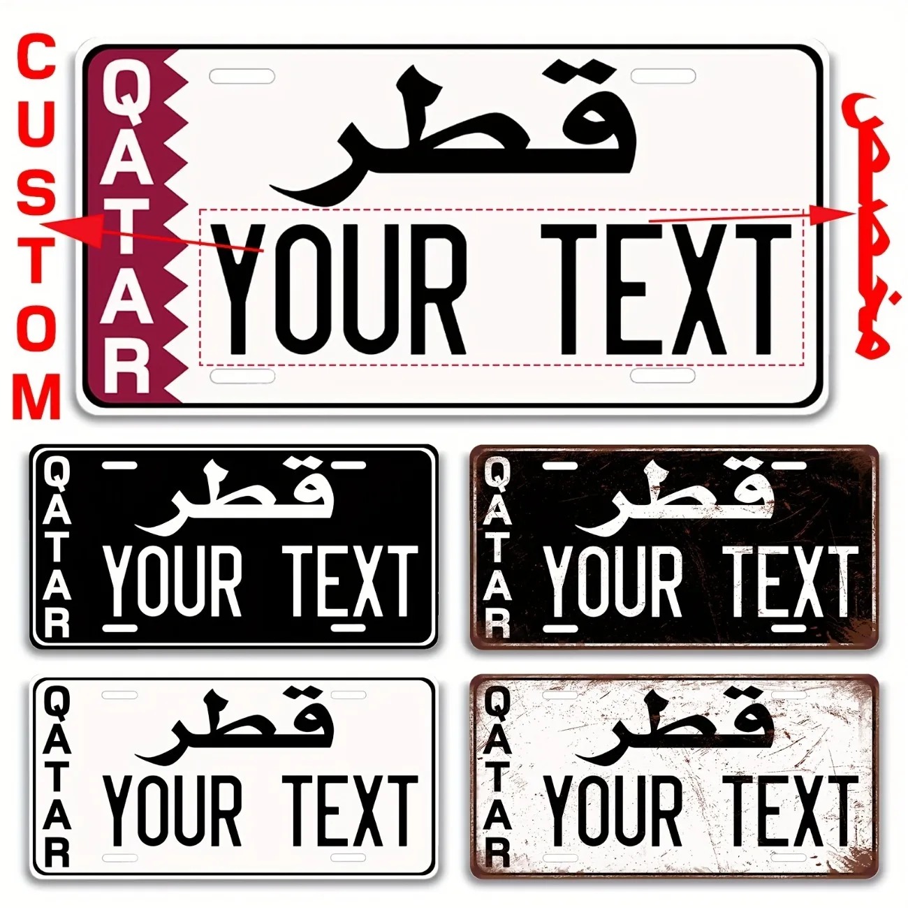 Custom Qatar Aluminum License  - Home Decor Qatar reseña y precio