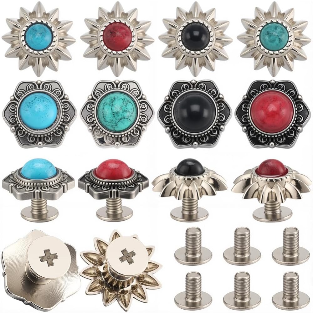 24 Sets 8 Styles Western Screw - Home Decor Flowers reseña y precio