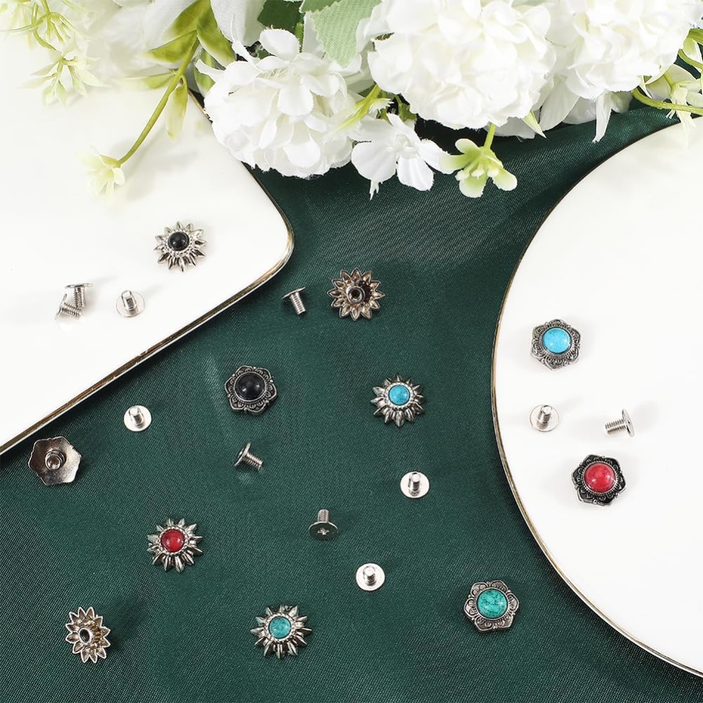 24 Sets 8 Styles Western Screw - Home Decor Flowers reseña y precio