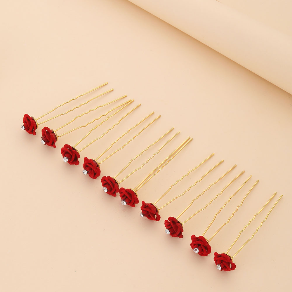 10Pcs Rose Hair Accessories We - Home Decor Flowers reseña y precio