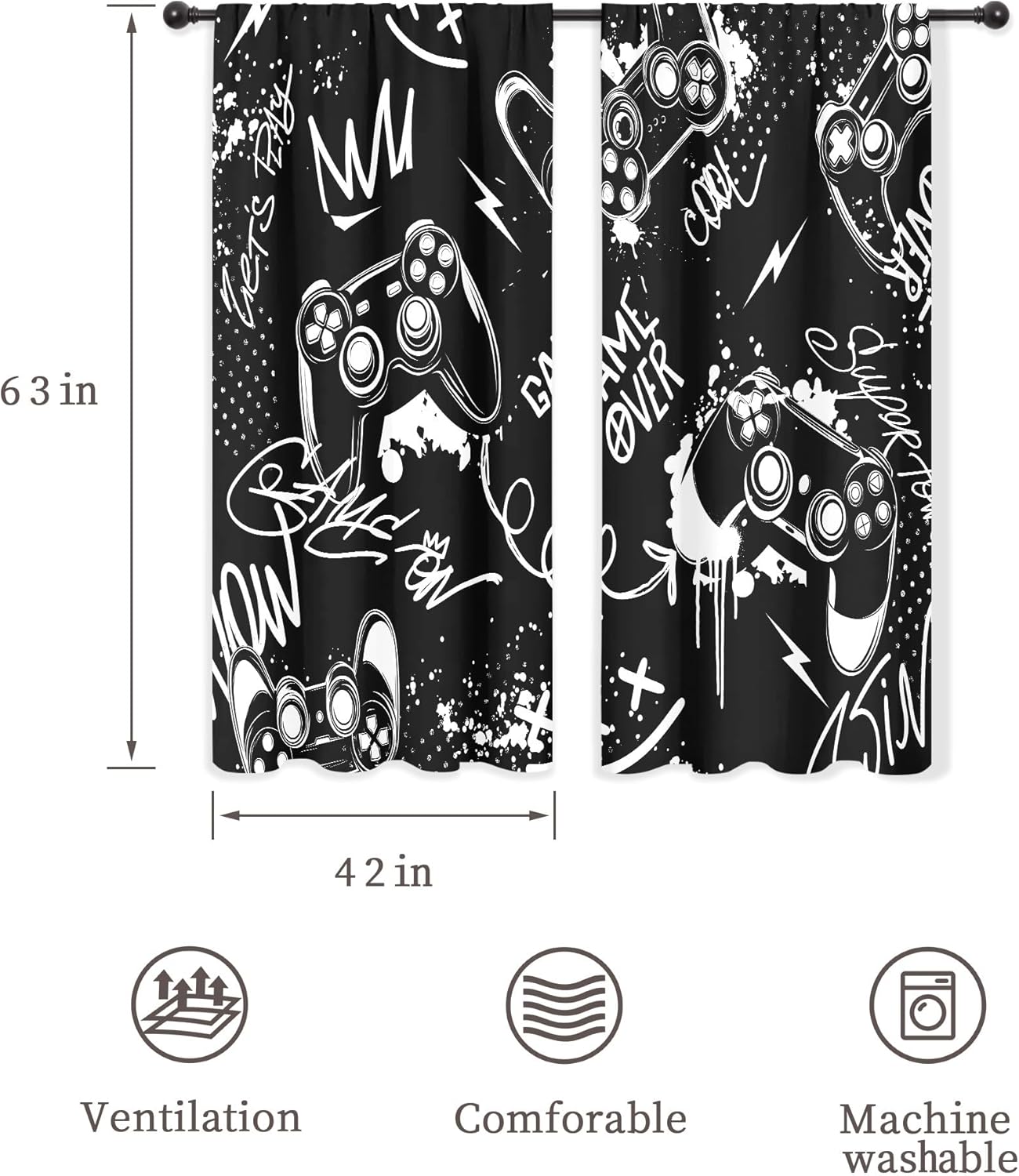 Gaming Controller Graffiti Cur - Home Decor Youtube Videos reseña y precio