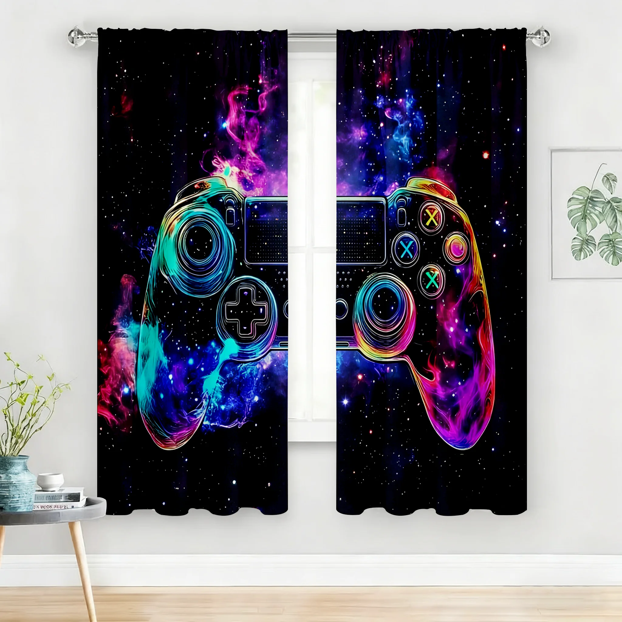 Gaming Controller Curtain Pair - Home Decor Youtube Videos reseña y precio
