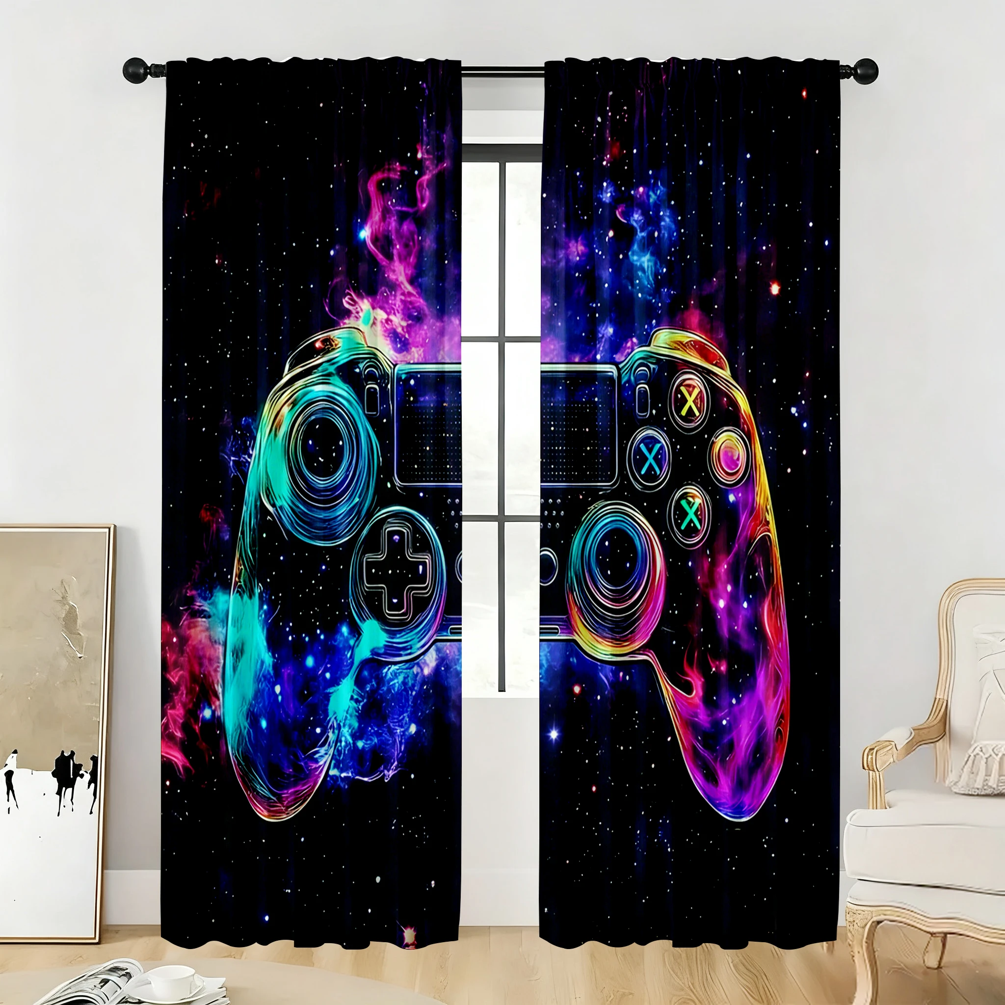 Gaming Controller Curtain Pair - Home Decor Youtube Videos reseña y precio