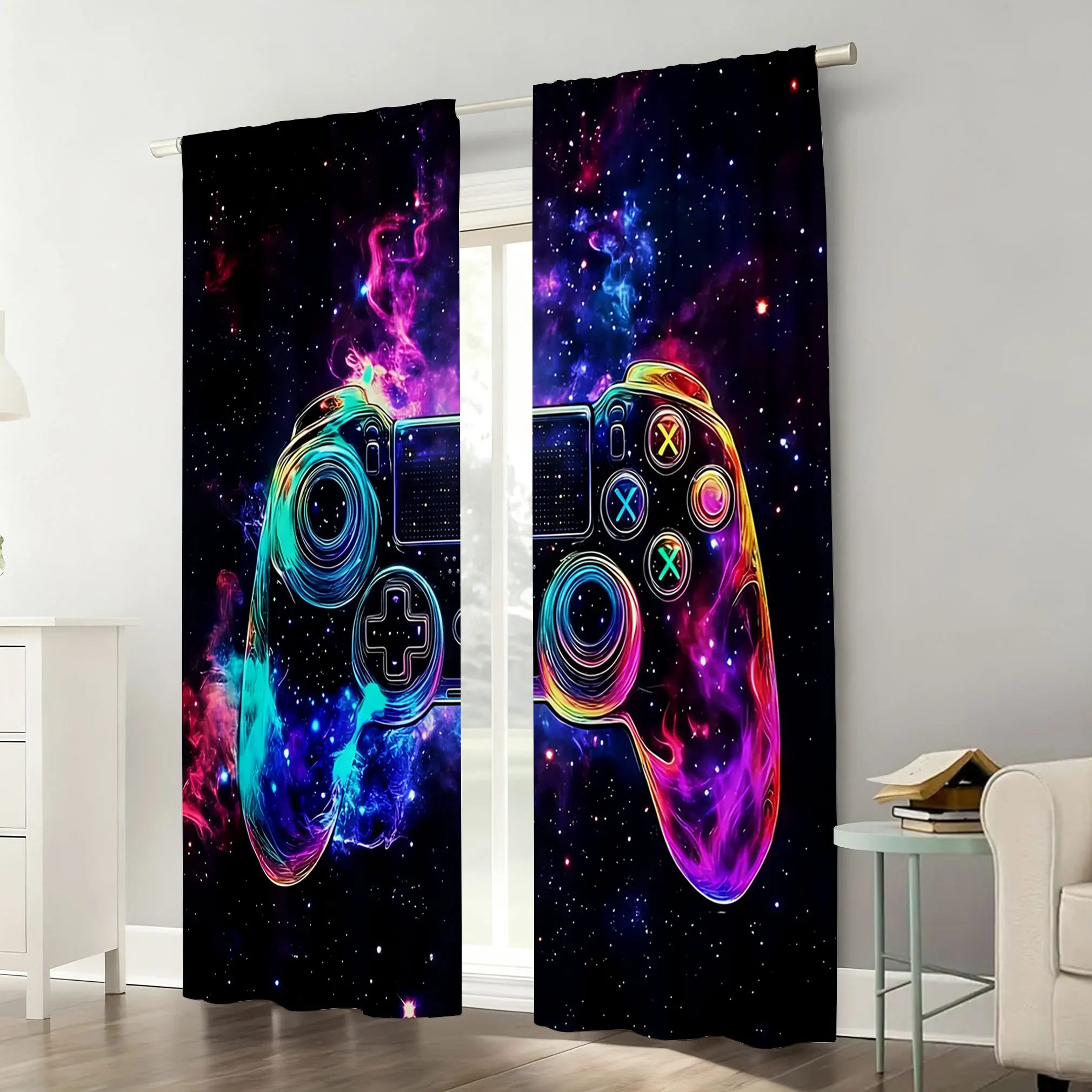 Gaming Controller Curtain Pair - Home Decor Youtube Videos reseña y precio