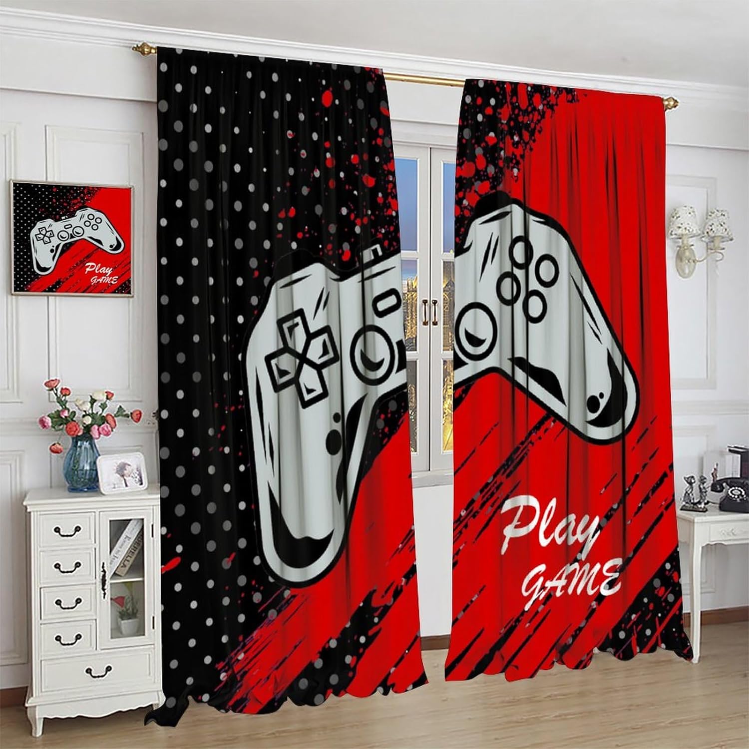 Gaming Controller Red Black Cu - Home Decor Youtube Videos reseña y precio