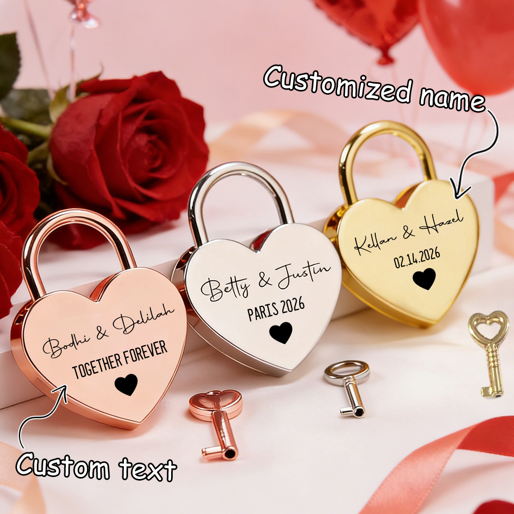 Custom Name Heart-Shaped Padlo - Home Decor Happy reseña y precio