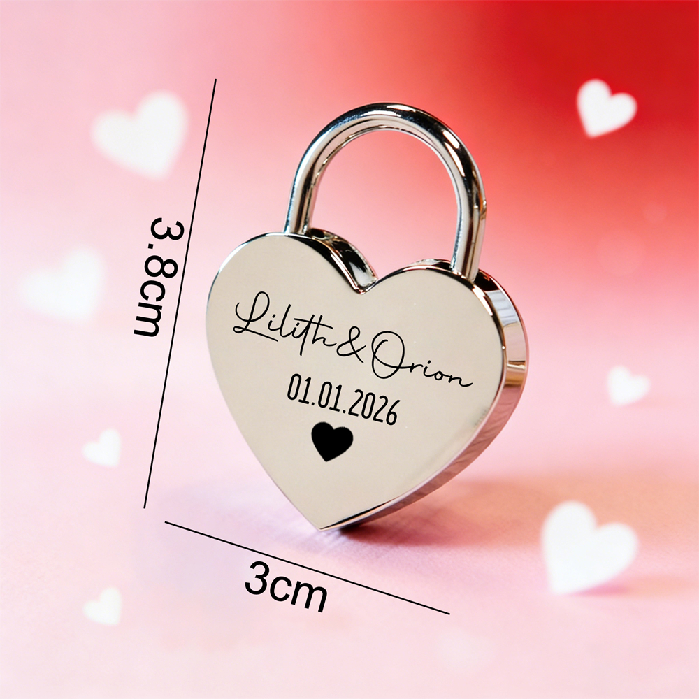 Custom Name Heart-Shaped Padlo - Home Decor Happy reseña y precio