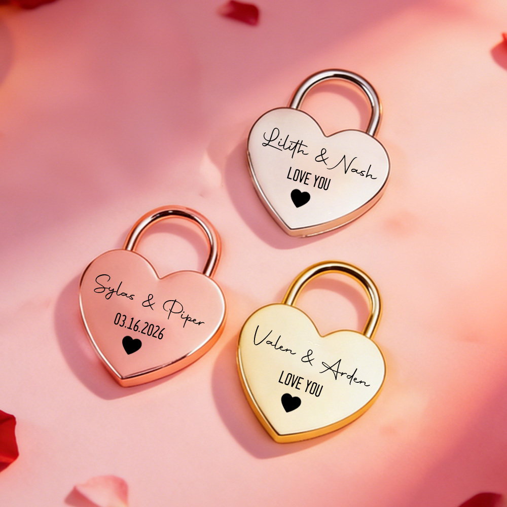 Custom Name Heart-Shaped Padlo - Home Decor Happy reseña y precio