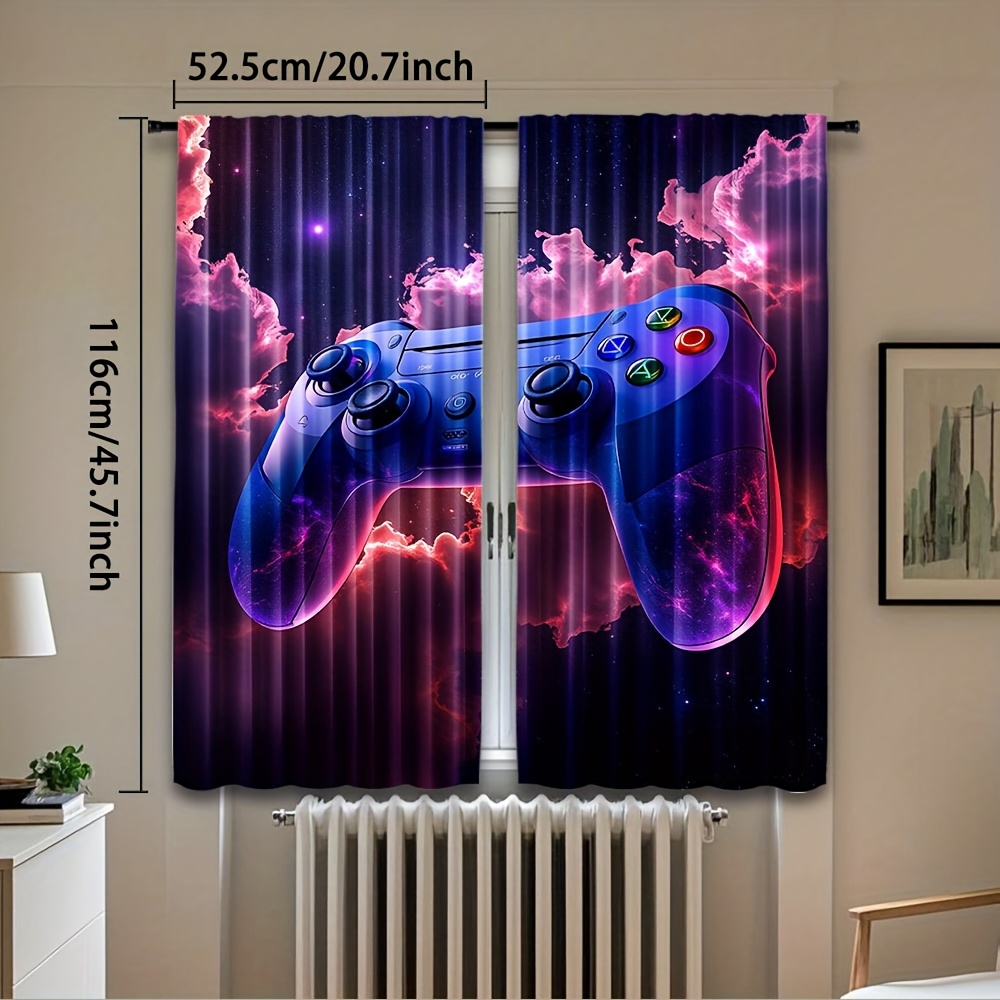 Cyberpunk Gaming Curtain Blue  - Home Decor Youtube Videos reseña y precio