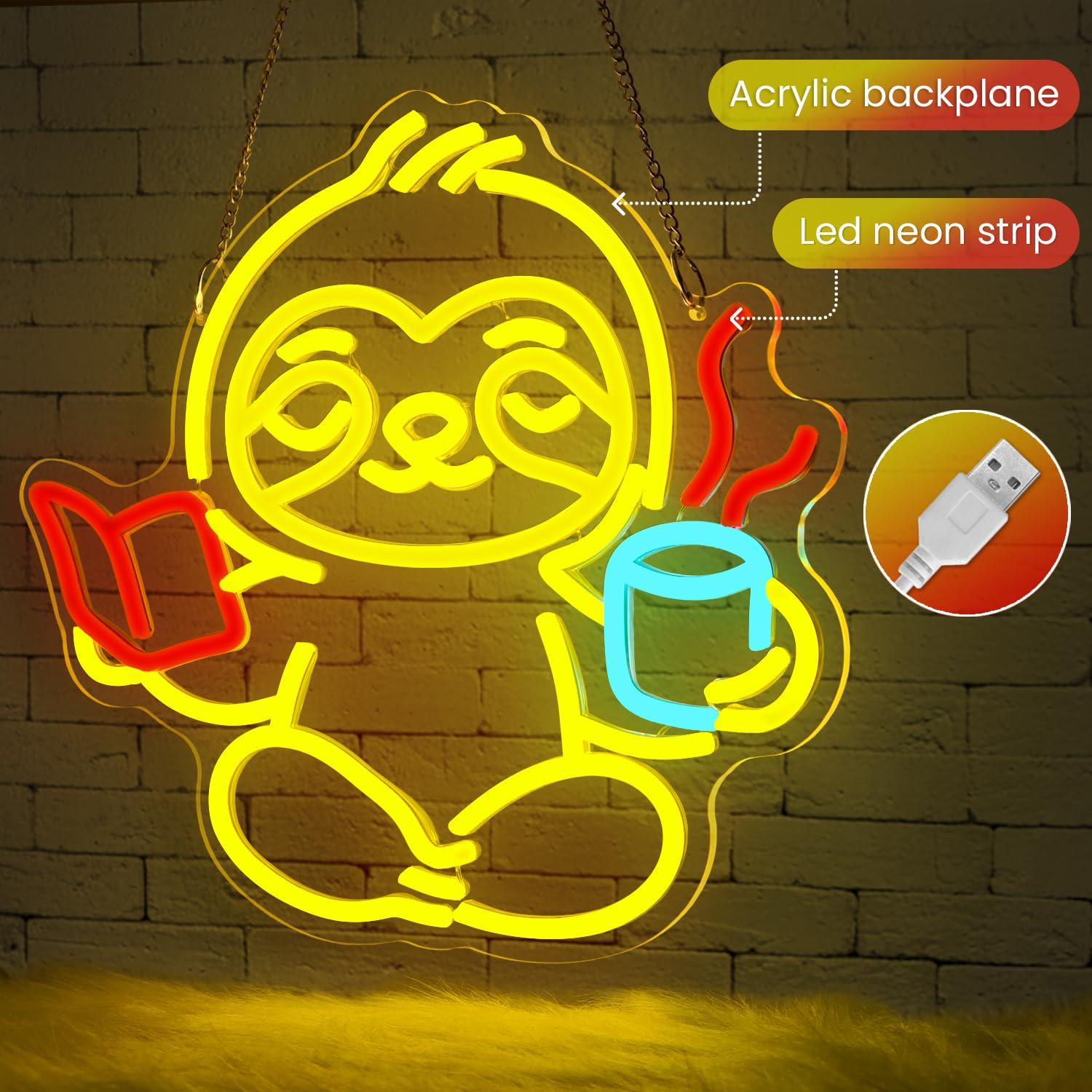 Sloth Neon Sign USB Dimmable L - Home Decor Room reseña y precio