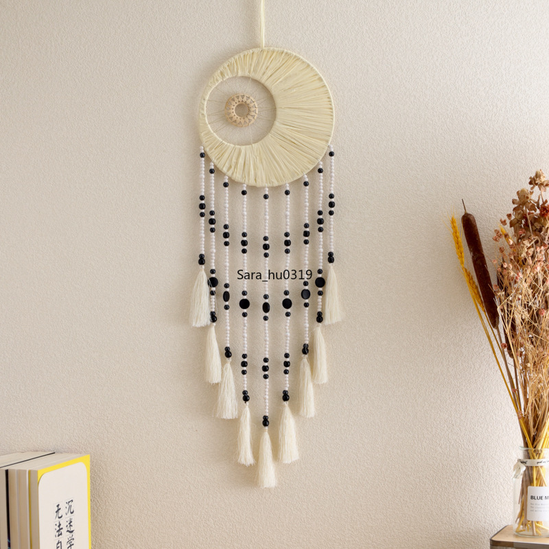 Nordic Hollow Double Circle Ma - Macrame Wall Hanging reseña y precio