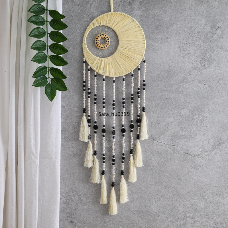 Nordic Hollow Double Circle Ma - Macrame Wall Hanging reseña y precio