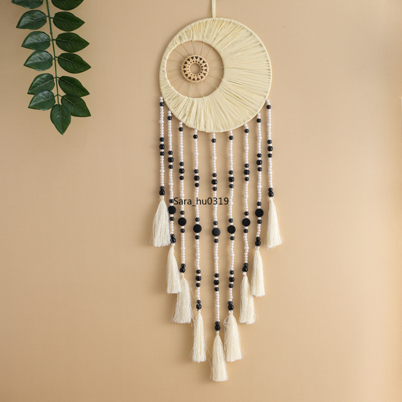 Nordic Hollow Double Circle Ma - Macrame Wall Hanging reseña y precio