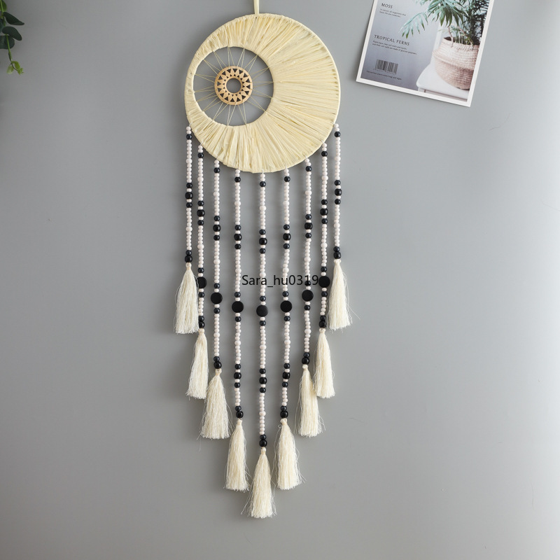 Nordic Hollow Double Circle Ma - Macrame Wall Hanging reseña y precio