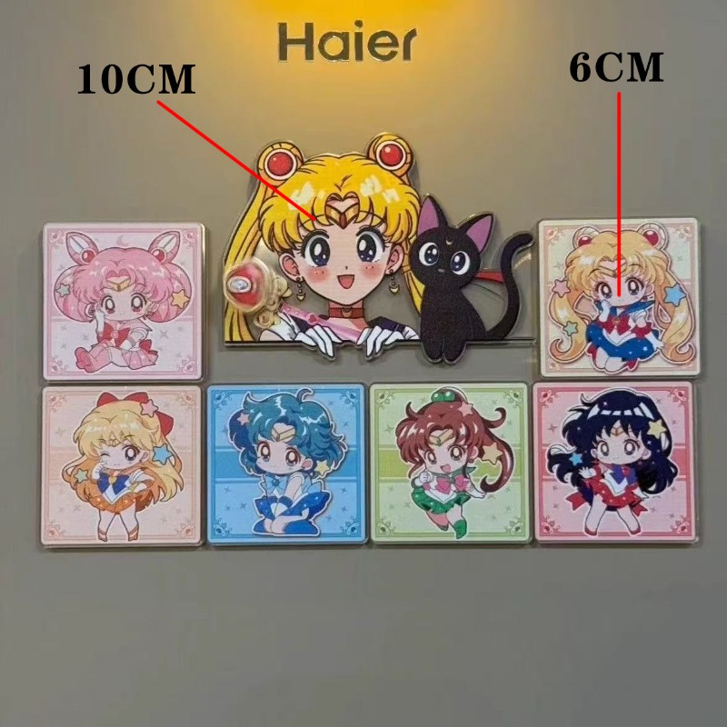 7Pcs/set Sailor Moon Anime Car - Home Decor Sticker reseña y precio