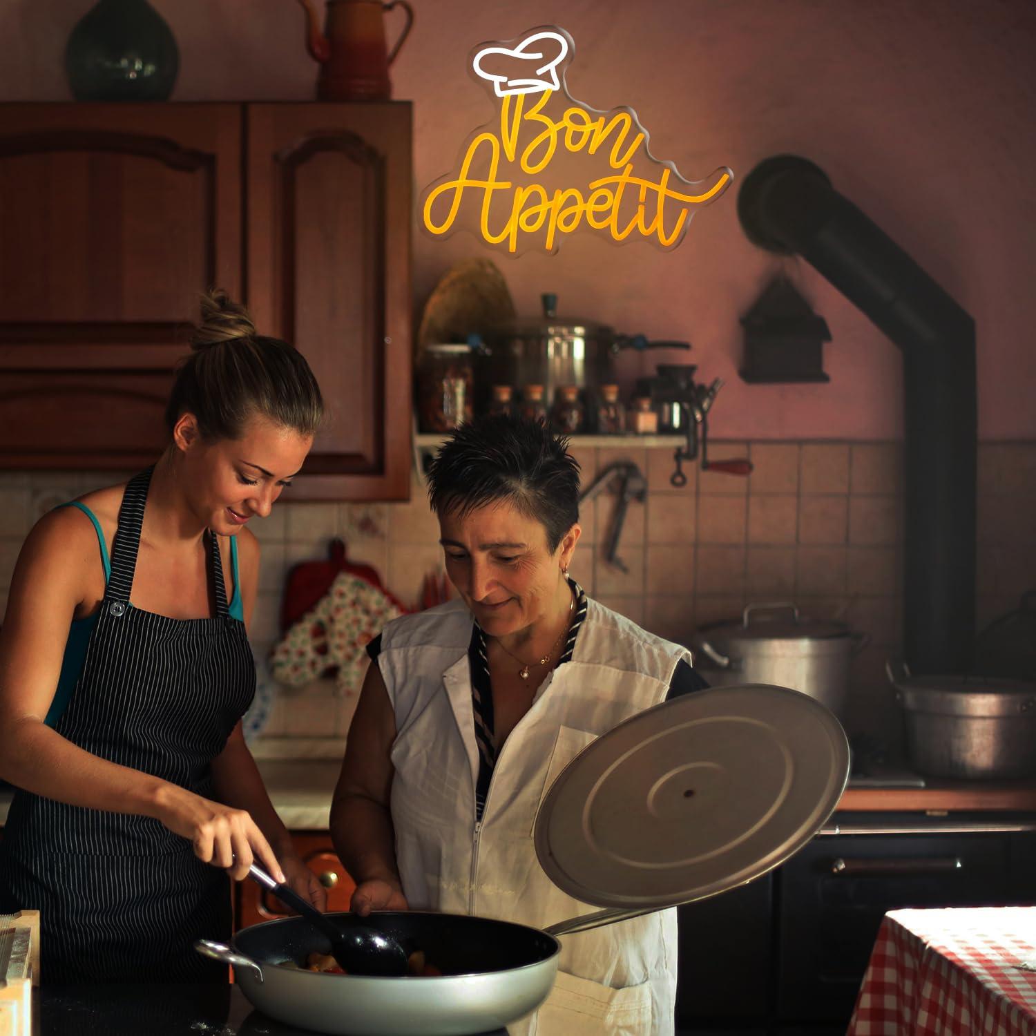 Bon Appetit Chef Hat Neon Sign - Home Decor Room reseña y precio
