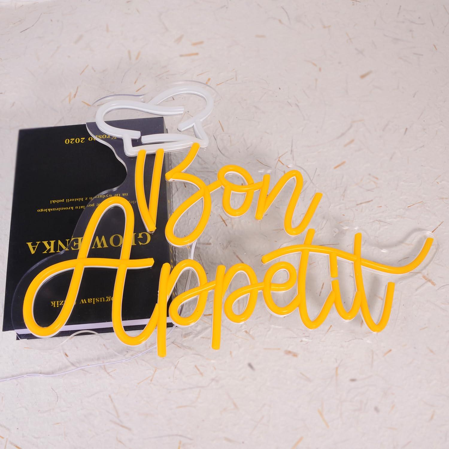 Bon Appetit Chef Hat Neon Sign - Home Decor Room reseña y precio