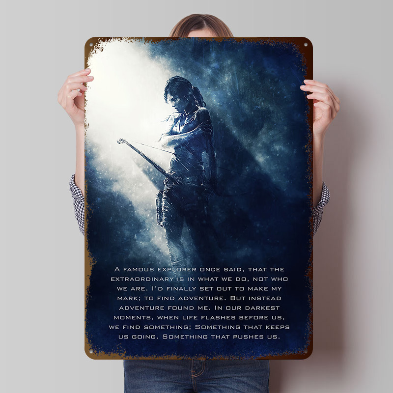 Tomb Raider / Tagline Metal Po - Home Decor Taglines reseña y precio