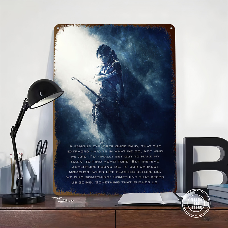 Tomb Raider / Tagline Metal Po - Home Decor Taglines reseña y precio