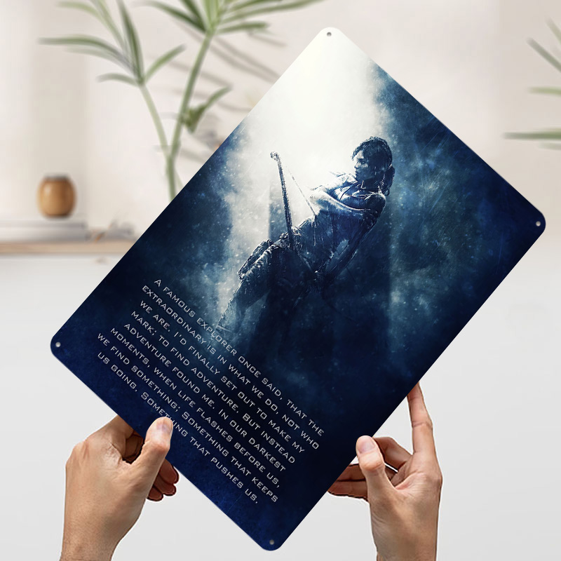 Tomb Raider / Tagline Metal Po - Home Decor Taglines reseña y precio