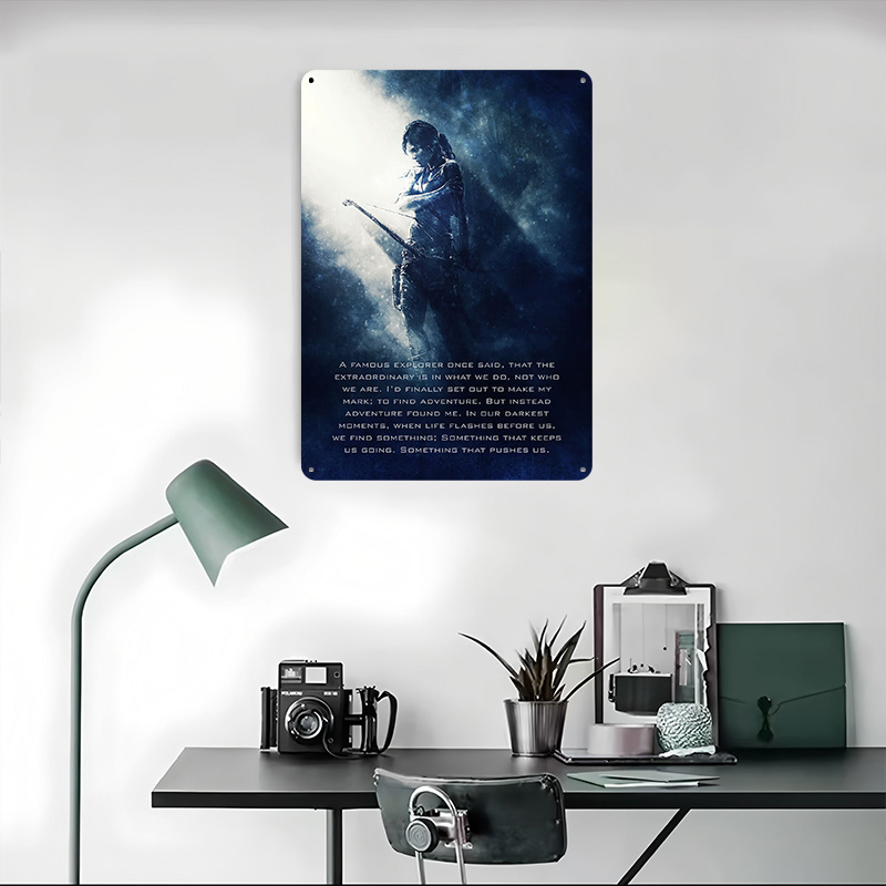 Tomb Raider / Tagline Metal Po - Home Decor Taglines reseña y precio